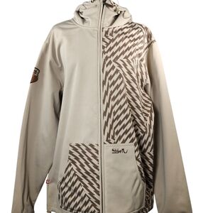 Quiksilver Gray and Brown Patterned Jacket